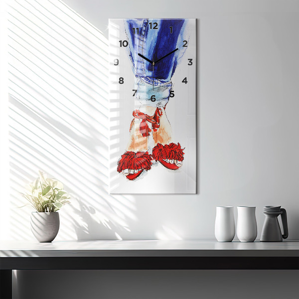 Horloge murale verticale Talons hauts pour femmes