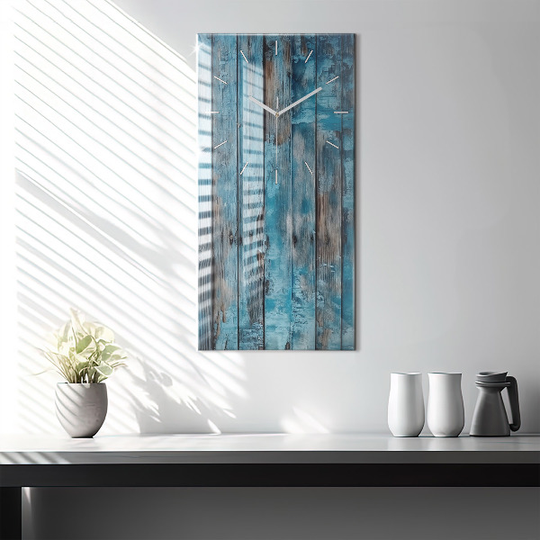 Horloge murale verticale Tableaux bleus