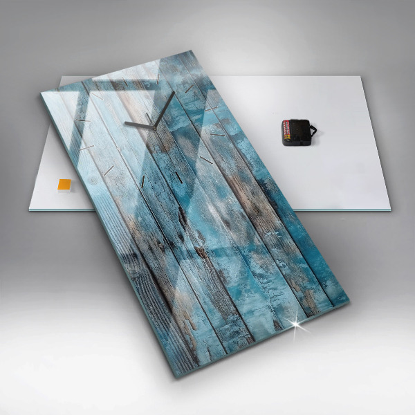 Horloge murale verticale Tableaux bleus