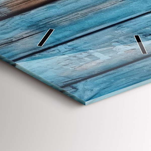 Horloge murale verticale Tableaux bleus