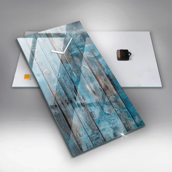 Horloge murale verticale Tableaux bleus