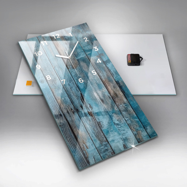 Horloge murale verticale Tableaux bleus