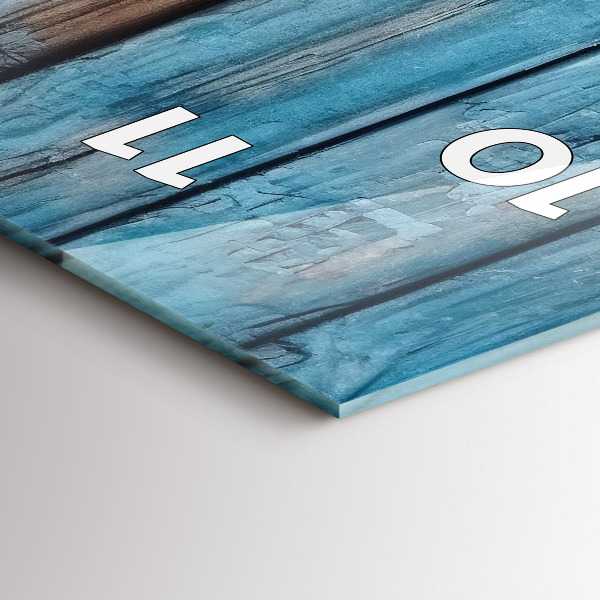 Horloge murale verticale Tableaux bleus