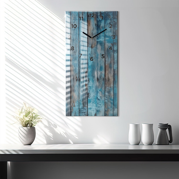 Horloge murale verticale Tableaux bleus