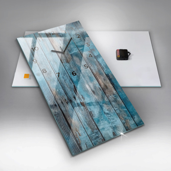 Horloge murale verticale Tableaux bleus
