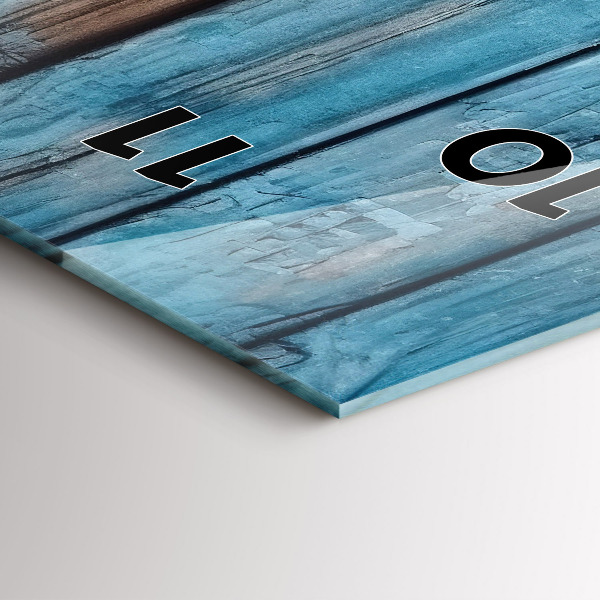 Horloge murale verticale Tableaux bleus