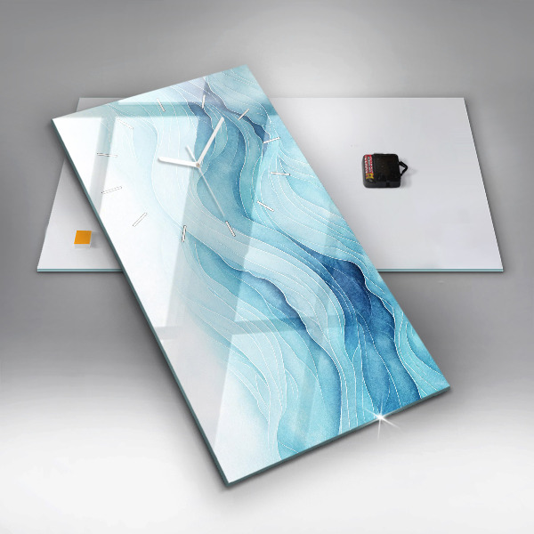 Horloge murale verticale Nuages bleus