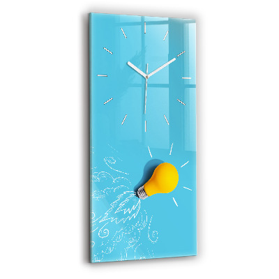 Horloge murale verticale 'Dessin d''ampoule'