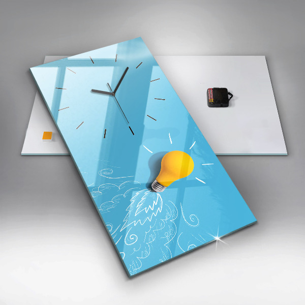 Horloge murale verticale 'Dessin d''ampoule'