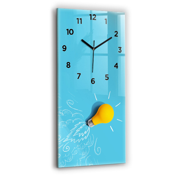 Horloge murale verticale 'Dessin d''ampoule'