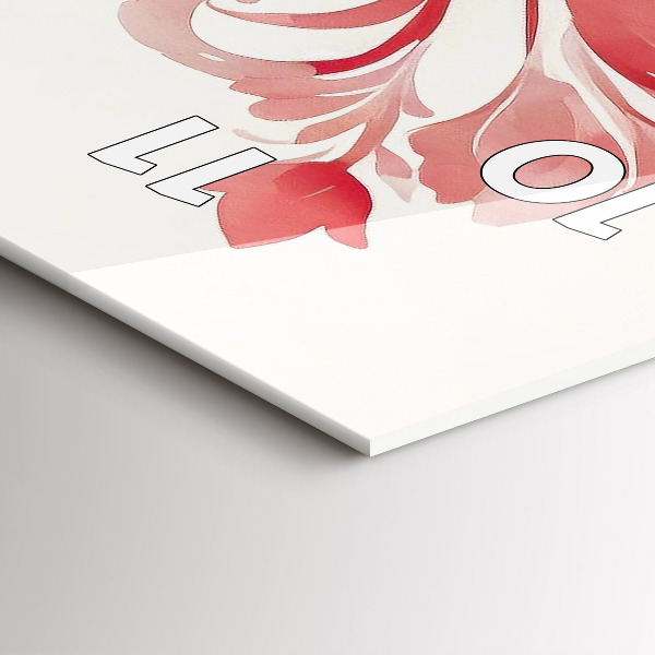 Horloge murale verticale Fleurs rouges