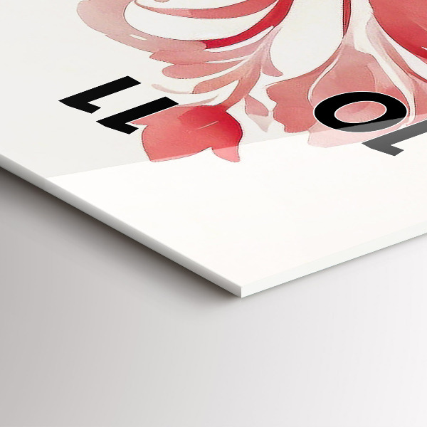 Horloge murale verticale Fleurs rouges