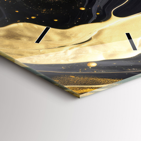 Horloge murale verticale marbre doré