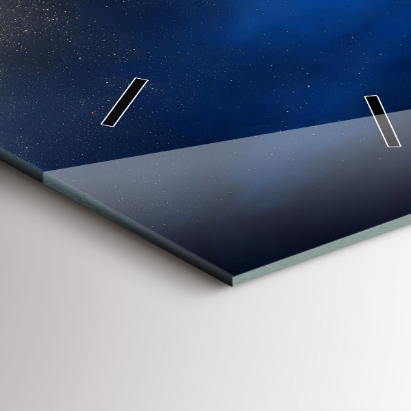 Horloge murale verticale marbre bleu