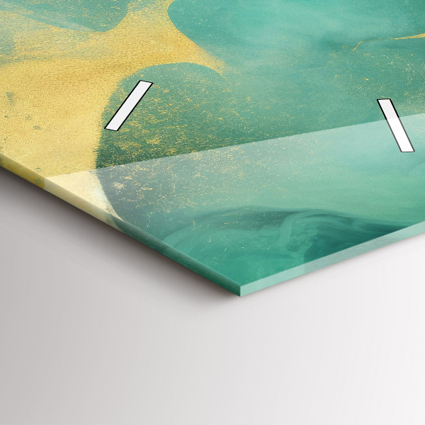 Horloge murale verticale marbre vert