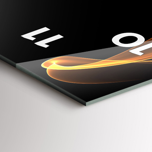 Horloge murale verticale Lignes orange