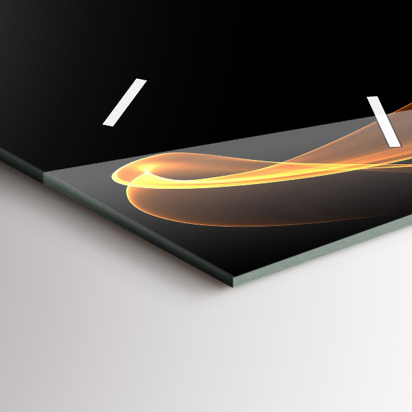 Horloge murale verticale Lignes orange