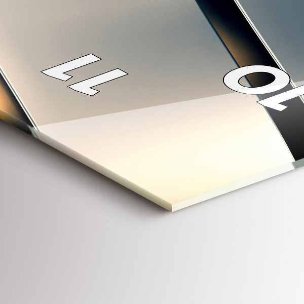 Horloge murale verticale Motif argenté