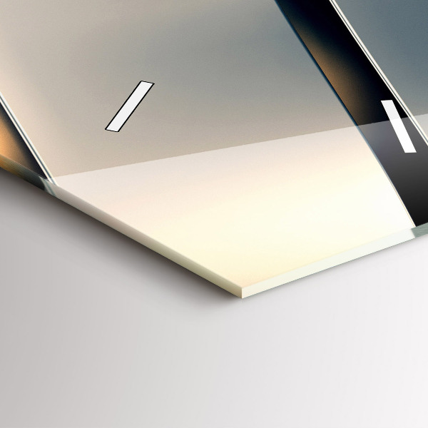 Horloge murale verticale Motif argenté