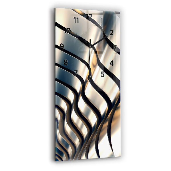 Horloge murale verticale Motif argenté