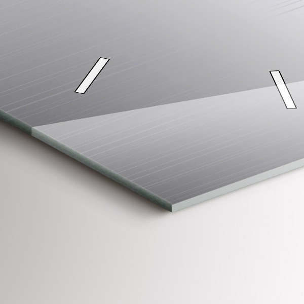 Horloge murale verticale Motif argenté