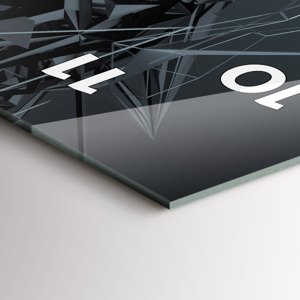 Horloge murale verticale Abstraction noire