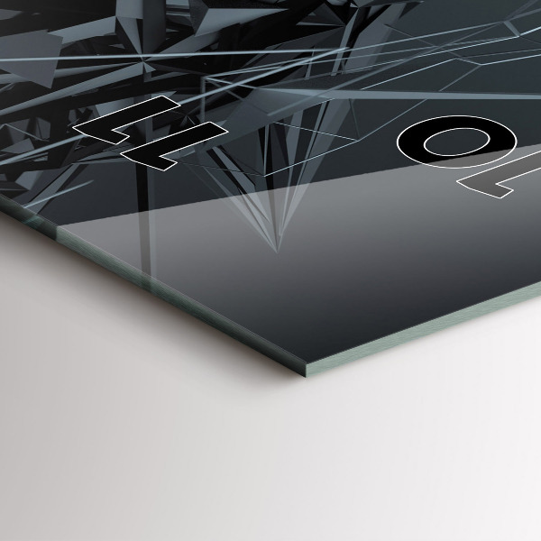 Horloge murale verticale Abstraction noire