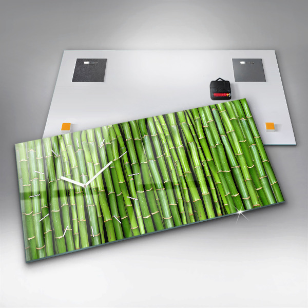 Horloge rectangulaire horizontale Bambou asiatique