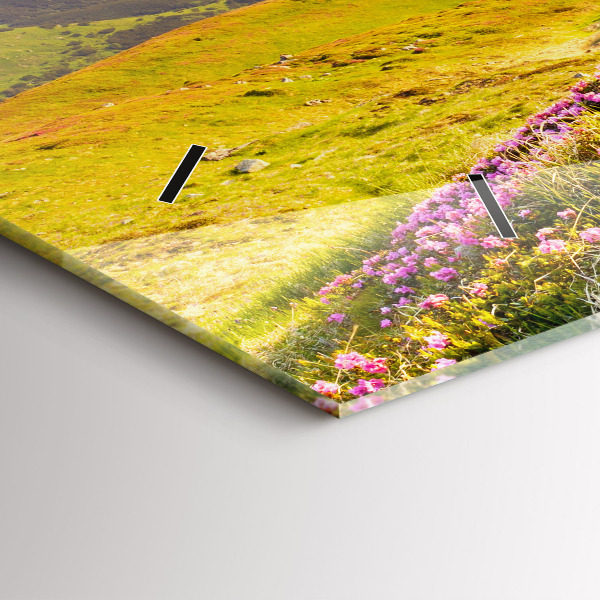 Horloge rectangulaire horizontale Paysage de montagne