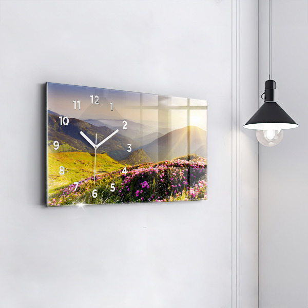 Horloge rectangulaire horizontale Paysage de montagne