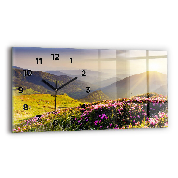 Horloge rectangulaire horizontale Paysage de montagne