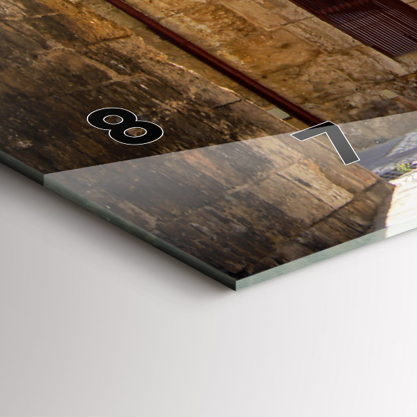 Horloge rectangulaire horizontale Rue pittoresque de Rhodes