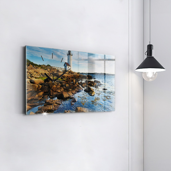 Horloge rectangulaire horizontale 'Phare d''Annisquam'