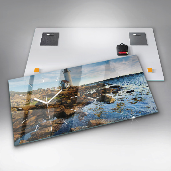 Horloge rectangulaire horizontale 'Phare d''Annisquam'