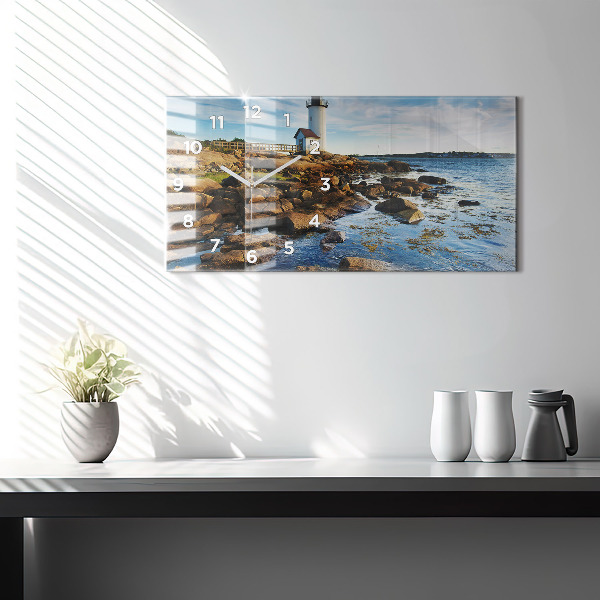 Horloge rectangulaire horizontale 'Phare d''Annisquam'