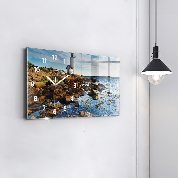 Horloge rectangulaire horizontale 'Phare d''Annisquam'