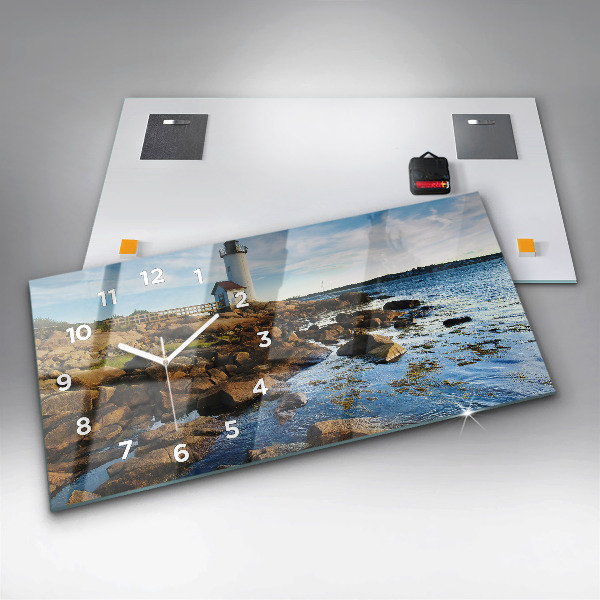 Horloge rectangulaire horizontale 'Phare d''Annisquam'