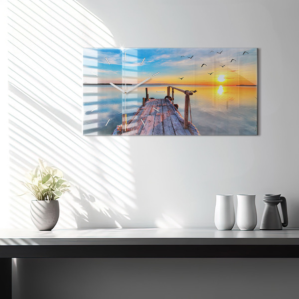 Horloge rectangulaire horizontale Jetée du lac