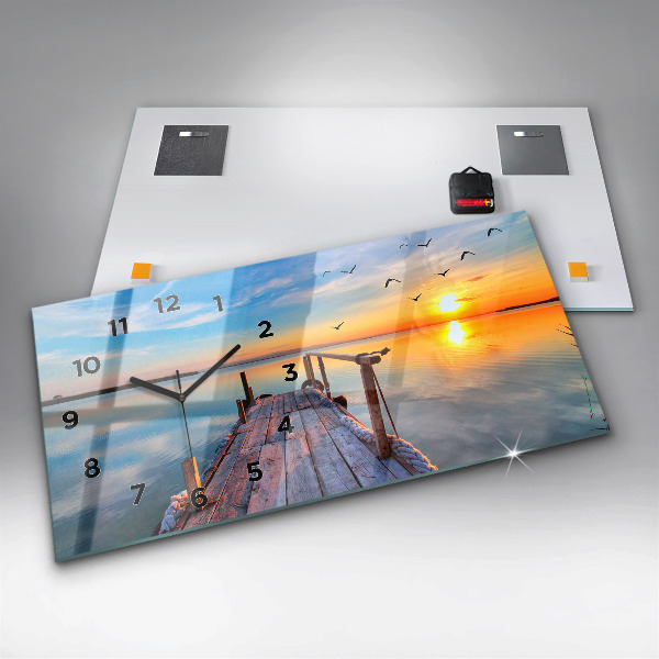 Horloge rectangulaire horizontale Jetée du lac