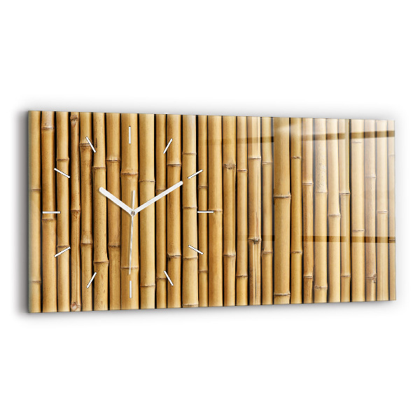 Horloge rectangulaire horizontale bâtons de bambou