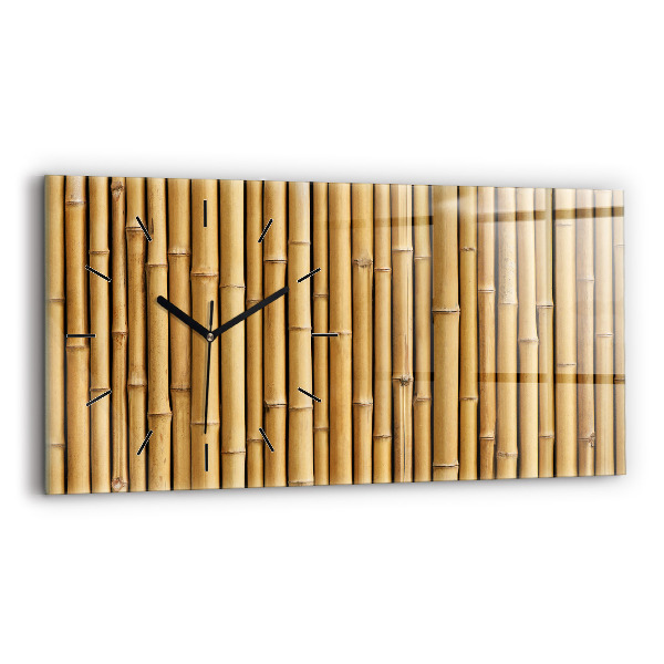 Horloge rectangulaire horizontale bâtons de bambou