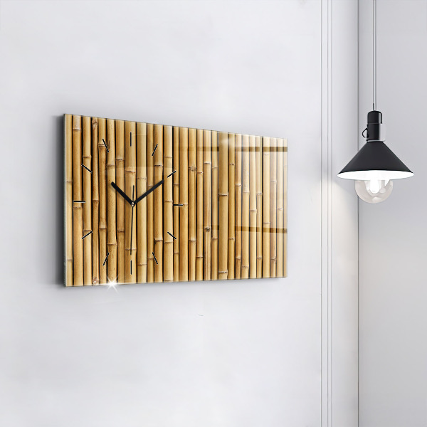 Horloge rectangulaire horizontale bâtons de bambou