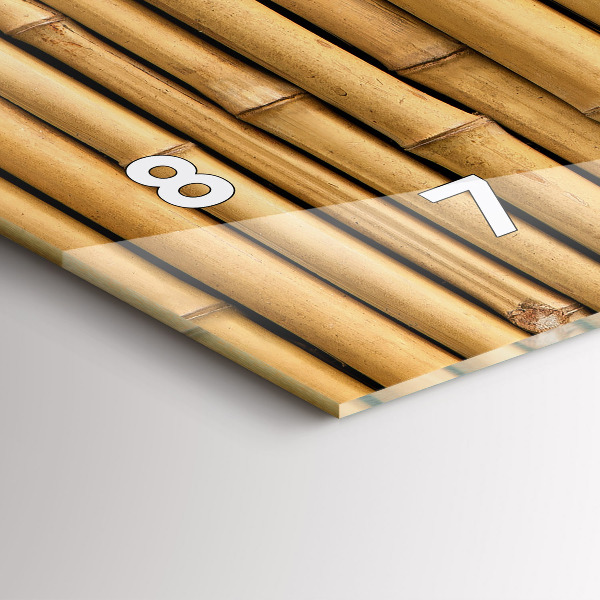 Horloge rectangulaire horizontale bâtons de bambou