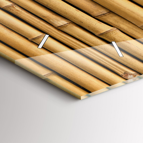 Horloge rectangulaire horizontale bâtons de bambou