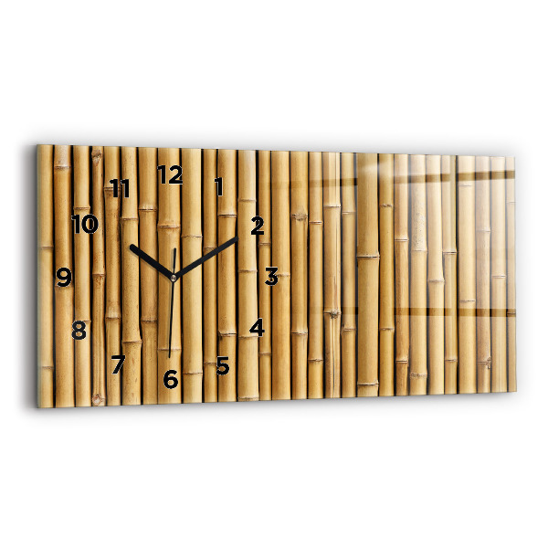 Horloge rectangulaire horizontale bâtons de bambou
