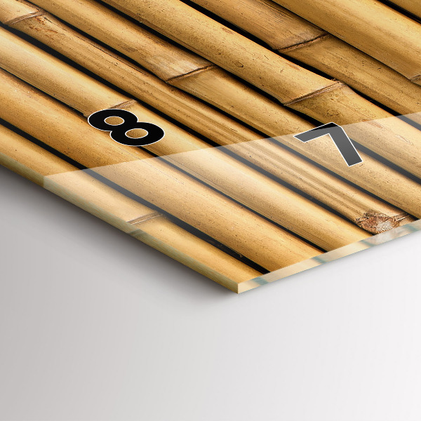 Horloge rectangulaire horizontale bâtons de bambou