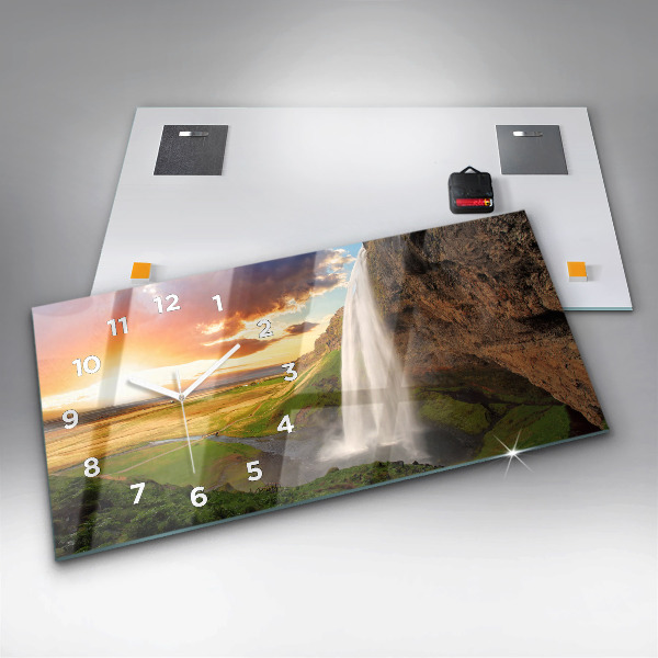 Horloge rectangulaire horizontale Cascade en Islande