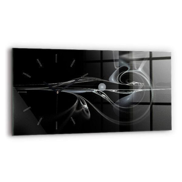Horloge rectangulaire horizontale Fumée abstraite