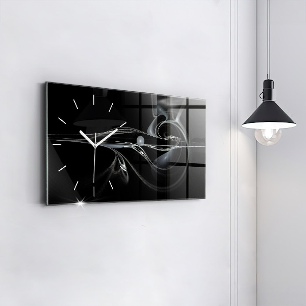 Horloge rectangulaire horizontale Fumée abstraite