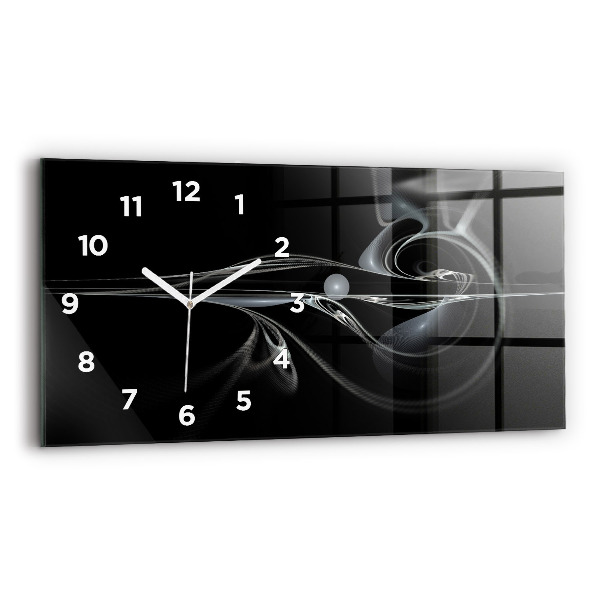 Horloge rectangulaire horizontale Fumée abstraite